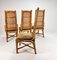 Vintage Rattan & Cane Dining Chairs, 1970s, Set of 4 4