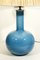 Large Table Lamp Base in Blue Cracked Ceramic by Alvino Bagni, Italy, 1960s 11