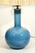 Large Table Lamp Base in Blue Cracked Ceramic by Alvino Bagni, Italy, 1960s, Image 11
