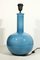 Large Table Lamp Base in Blue Cracked Ceramic by Alvino Bagni, Italy, 1960s 9