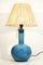 Large Table Lamp Base in Blue Cracked Ceramic by Alvino Bagni, Italy, 1960s, Image 1