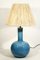 Lampada da tavolo grande con base in ceramica blu di Alvino Bagni, Italia, anni '60, Immagine 10