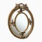 Specchio grande antico cherubino decorato a sezione ovale, Immagine 4