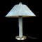 Grande Lampe de Bureau Sea Grass en Cuir Vert et en Laiton, 1970s 10