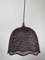 Rattan & Wicker Webbing Beehive Hanging Lamp, 1930s 1