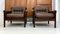 Set of Mid-Century Scandinavian Safari Leather Lounge Chairs by Torbjorn Afdal for Bruksbo, Norway, 1960s, Image 12