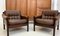 Mid-Century Scandinavian Safari Leather Lounge Chairs by Torbjorn Afdal for Bruksbo, Norway, 1960s, Set of 2, Image 10