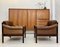 Set of Mid-Century Scandinavian Safari Leather Lounge Chairs by Torbjorn Afdal for Bruksbo, Norway, 1960s, Image 8