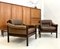 Mid-Century Scandinavian Safari Leather Lounge Chairs by Torbjorn Afdal for Bruksbo, Norway, 1960s, Set of 2 1