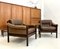 Set of Mid-Century Scandinavian Safari Leather Lounge Chairs by Torbjorn Afdal for Bruksbo, Norway, 1960s, Image 1