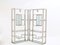 Brushed Steel, Brass & Green Acrylic Glass Shelving Units by Kim Moltzer, 1970s, Set of 2, Image 15
