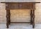 Early 20th Century Spanish Console Table with Two Carved Drawers and Turned Legs, 1930s, Image 4