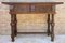Early 20th Century Spanish Console Table with Two Carved Drawers and Turned Legs, 1930s 8