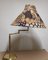Lampada da tavolo vintage regolabile in ottone e tessuto, anni '80, Immagine 5