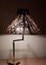 Lampe de Bureau Ajustable Vintage en Laiton et Tissu, 1980s 8