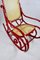 Vintage Red Rocking Chair attributed to Michael Thonet 3