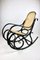 Sedia a dondolo vintage nera attribuita a Michael Thonet, Immagine 8