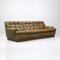 Mexico 3-Sitzer Sofa aus Braungrünem Leder von Arne Norell für Arne Norell Ab, Dänemark, 1960er 3