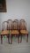 Bistro Chairs in Caning and Curved Wood, 1920s, Set of 6 1