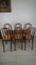 Bistro Chairs in Caning and Curved Wood, 1920s, Set of 6 2