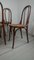 Bistro Chairs in Caning and Curved Wood, 1920s, Set of 6 3
