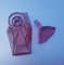 Art Deco Pink Crystal Glass Decanter with Glasses, Set of 3, Image 4