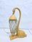 Lámpara de mesa de cuero en forma de cisne atribuida a Aldo Tura, años 60, Imagen 5