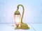 Lámpara de mesa de cuero en forma de cisne atribuida a Aldo Tura, años 60, Imagen 2