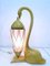 Lámpara de mesa de cuero en forma de cisne atribuida a Aldo Tura, años 60, Imagen 11
