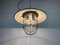 Lampe à Suspension Cage Industrielle en Émail Gris, 1960s 13