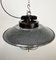 Lámpara colgante de fábrica industrial esmaltada en gris, años 60, Imagen 7