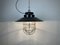 Lámpara colgante de fábrica industrial esmaltada en gris, años 60, Imagen 12