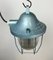 Blue Industrial Bunker Light from Polam Gdansk, 1970s, 1960s 6