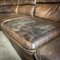 Vintage Brown Leather Modular Corner Sofa, 1970s 8