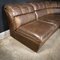 Vintage Brown Leather Modular Corner Sofa, 1970s 2