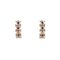 Gold Earrings with Diamonds, 2000s, Set of 2 2