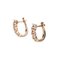 Gold Earrings with Diamonds, 2000s, Set of 2, Image 1