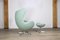 Early Edition Egg Chair with Ottoman by Arne Jacobsen for Fritz Hansen, 1960s 7