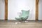 Sedia Egg in prima edizione con poggiapiedi di Arne Jacobsen per Fritz Hansen, anni '60, Immagine 2