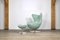 Sedia Egg in prima edizione con poggiapiedi di Arne Jacobsen per Fritz Hansen, anni '60, Immagine 1