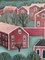 Rote Häuser, 1950er, Öl auf Leinwand, Gerahmt 11