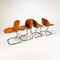 Chaises Pascale Cognac attribuées à Gastone Rinaldi pour Thema, 1970s, Set de 4 9