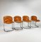 Cognac Pascale Chairs attributed to Gastone Rinaldi for Thema, 1970s, Set of 4 13