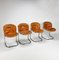 Cognac Pascale Chairs attributed to Gastone Rinaldi for Thema, 1970s, Set of 4, Image 1
