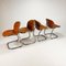 Chaises Pascale Cognac attribuées à Gastone Rinaldi pour Thema, 1970s, Set de 4 3