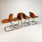 Cognac Pascale Chairs attributed to Gastone Rinaldi for Thema, 1970s, Set of 4, Image 3