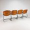 Cognac Pascale Chairs attributed to Gastone Rinaldi for Thema, 1970s, Set of 4 12