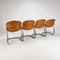 Cognac Pascale Chairs attributed to Gastone Rinaldi for Thema, 1970s, Set of 4, Image 12