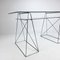 Postmodern Minimalist Steel and Glass Desk, 1980s 8