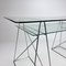 Postmodern Minimalist Steel and Glass Desk, 1980s 3